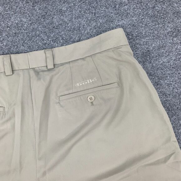 Vintage Bolle Golf Shorts Mens 38 Herb Green Pleated Front Performance Chino - Picture 8 of 10